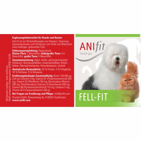 Hond Kat Voedingssupplementen Fell-Fit 70g 1 Stuk -3- Anifit